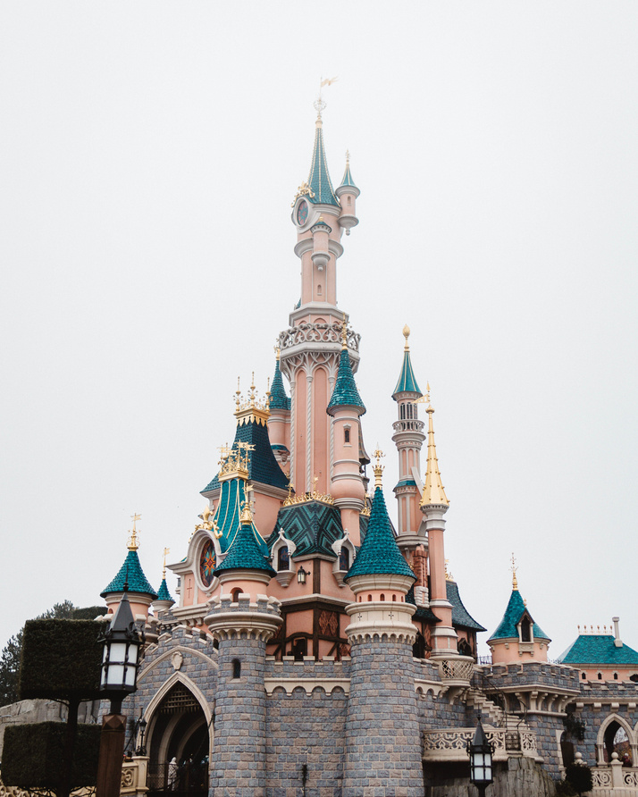 Disneyland castle in paris, france